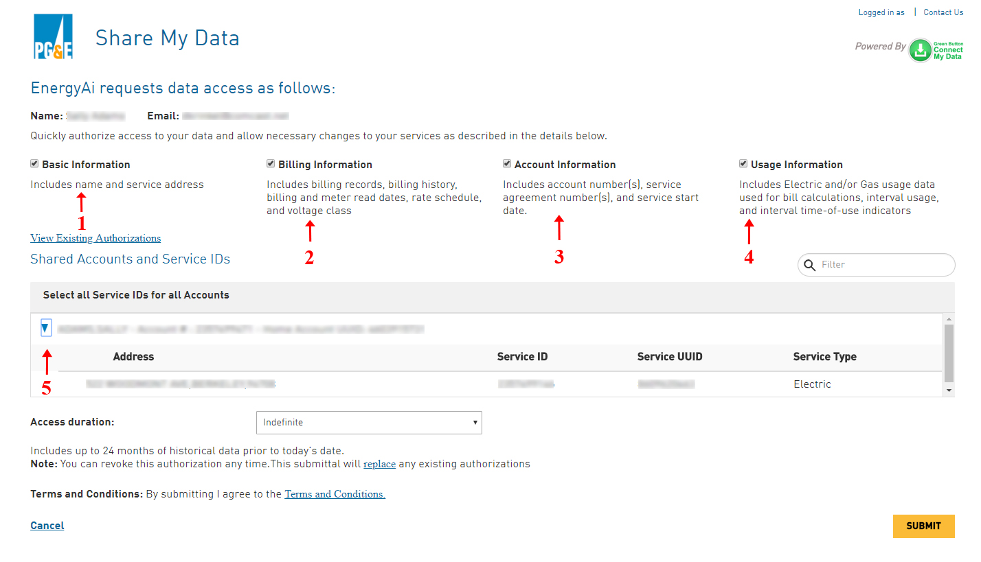 PG&E Share My Data